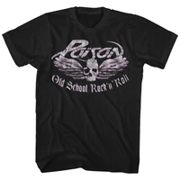 poison old school rock n roll t shirt mens licensed band tee retro new black