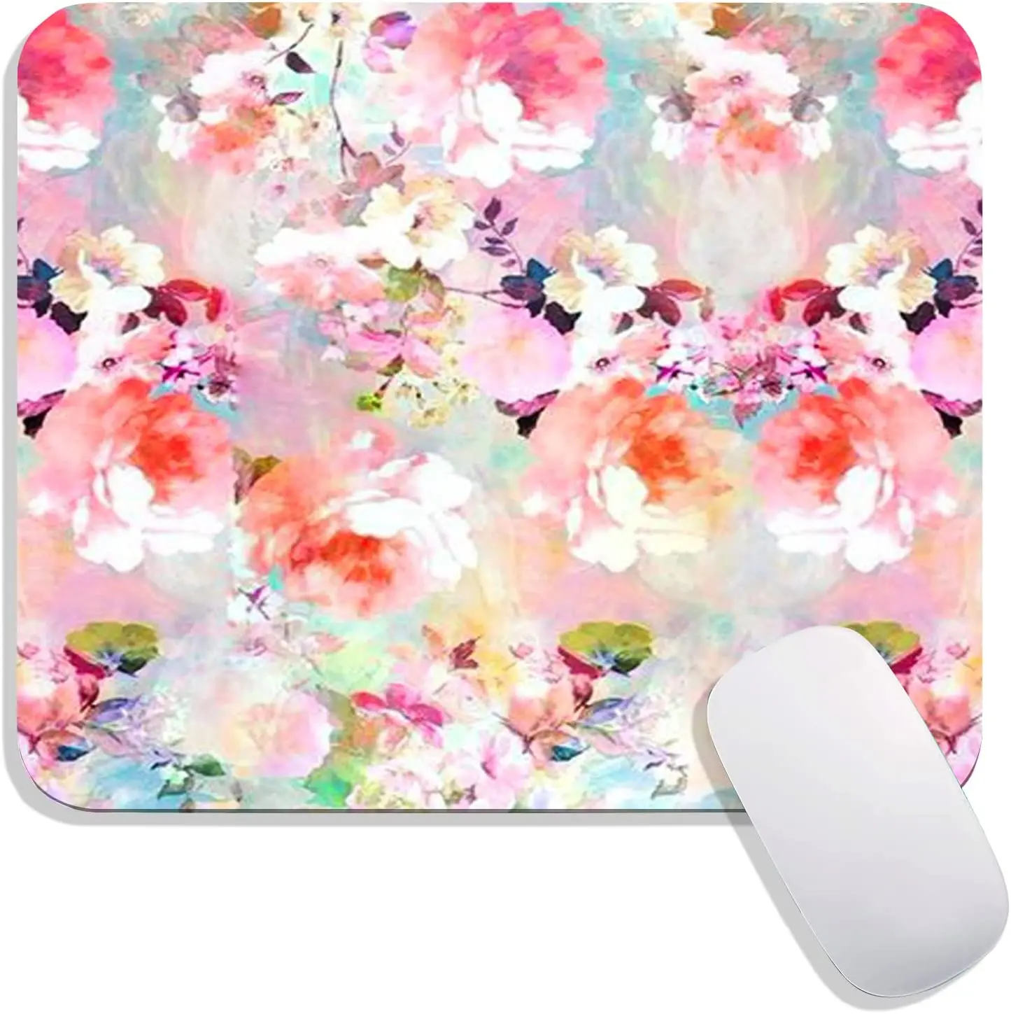

Floral Flower Mouse Pad Pretty Personalized Premium-Textured Mousepads Design Non-Slip Rubber Base Computer Mouse Pads