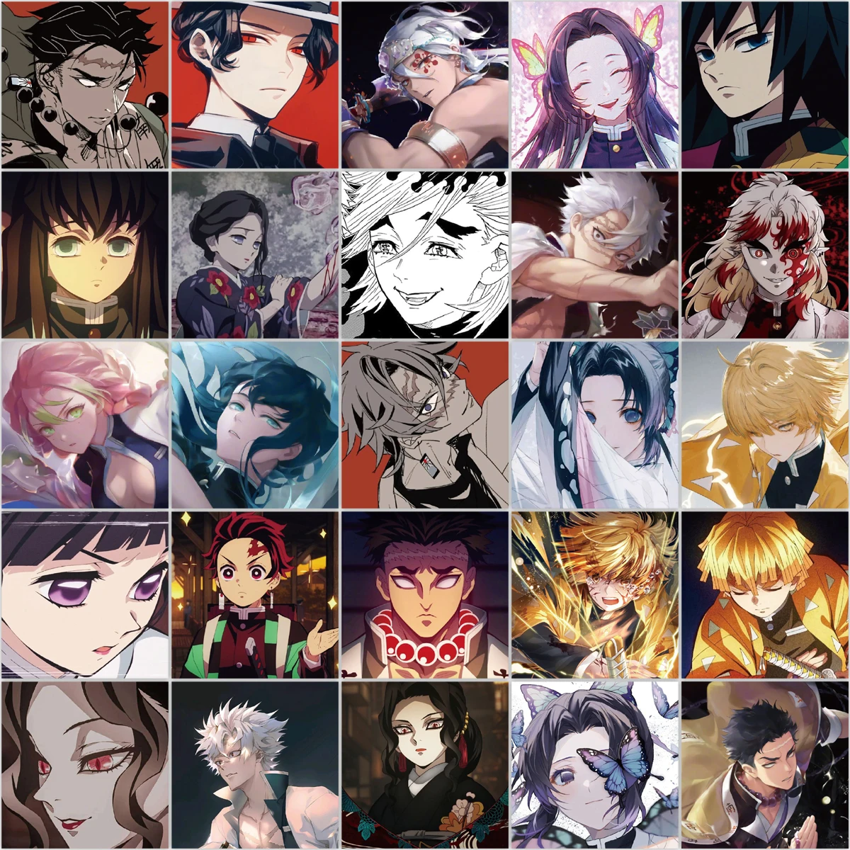 Декоративные наклейки Demon Slayer 54 шт