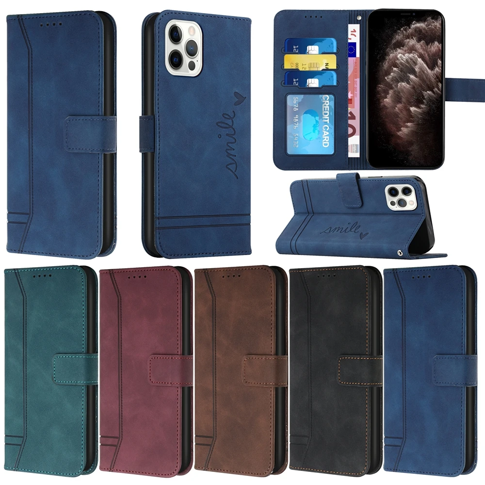 Retro Line Love Leather Case for Funda Samsung Galaxy J4 J6 Plus 2018 J3 2016 J5 J7 2017 J2 Prime Cases Flip Wallet Phone Cover