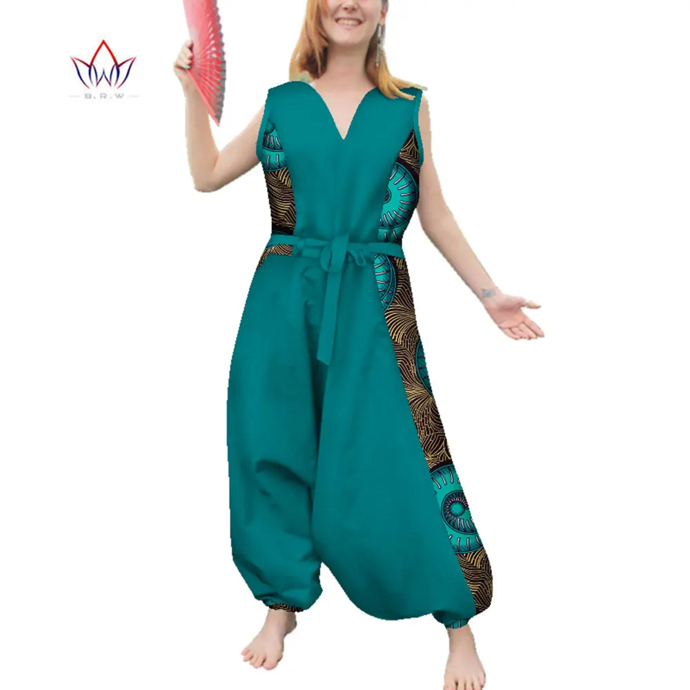 Африканский комбинезон для женщин без рукавов повседневный СВОБОДНЫЙ Модный