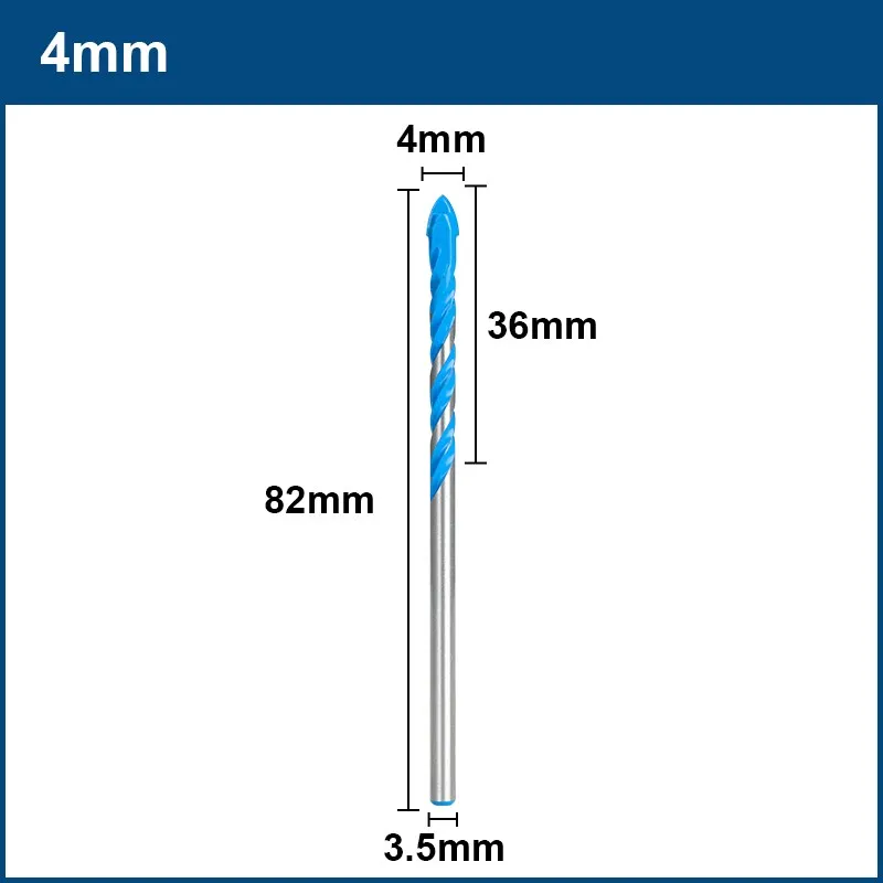 

Сверло для дрели по керамике, стене, металлу, 3/4/5/10/12 мм
