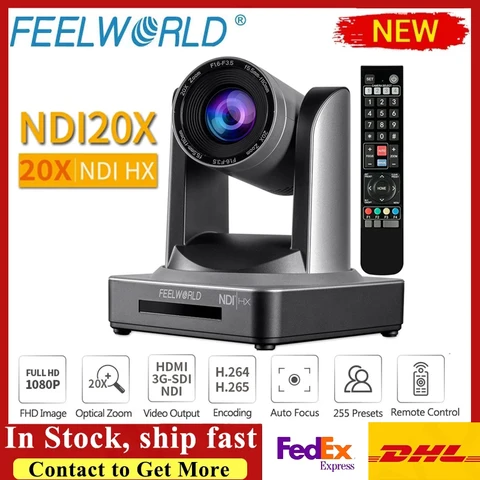 FEELWORLD NDI20X 20X зум NDI Smart SDI HDMI-совместимая PTZ-камера HDMI-совместимая PTZ-камера