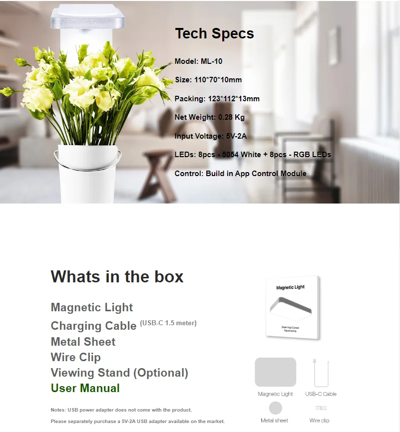 MICMOL USB Аквариумный Магнитный Светильник Для Фотосъемки Высокая Яркость