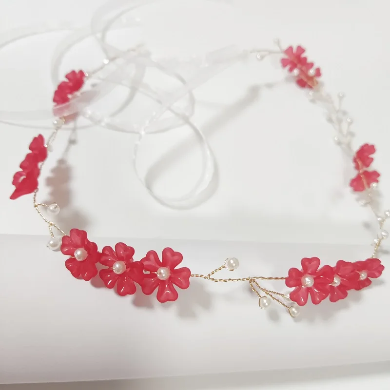 Венок с цветочной короной гирлянда для невесты лентой венок причастия повязка на