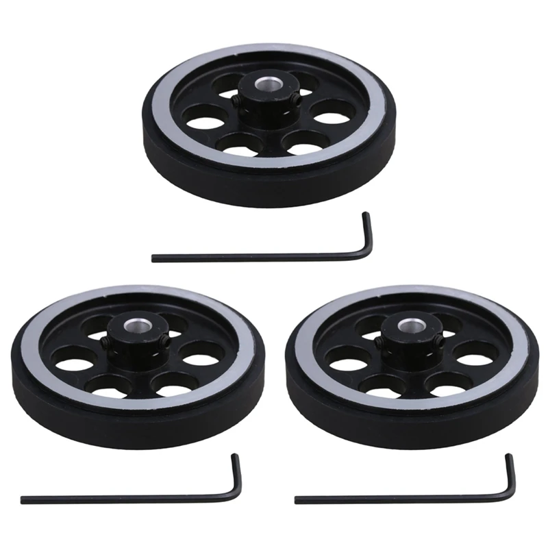 

3Pcs 200X6mm Industrial Aluminum Rubber Measuring Rotary Encoder Meter Wheel