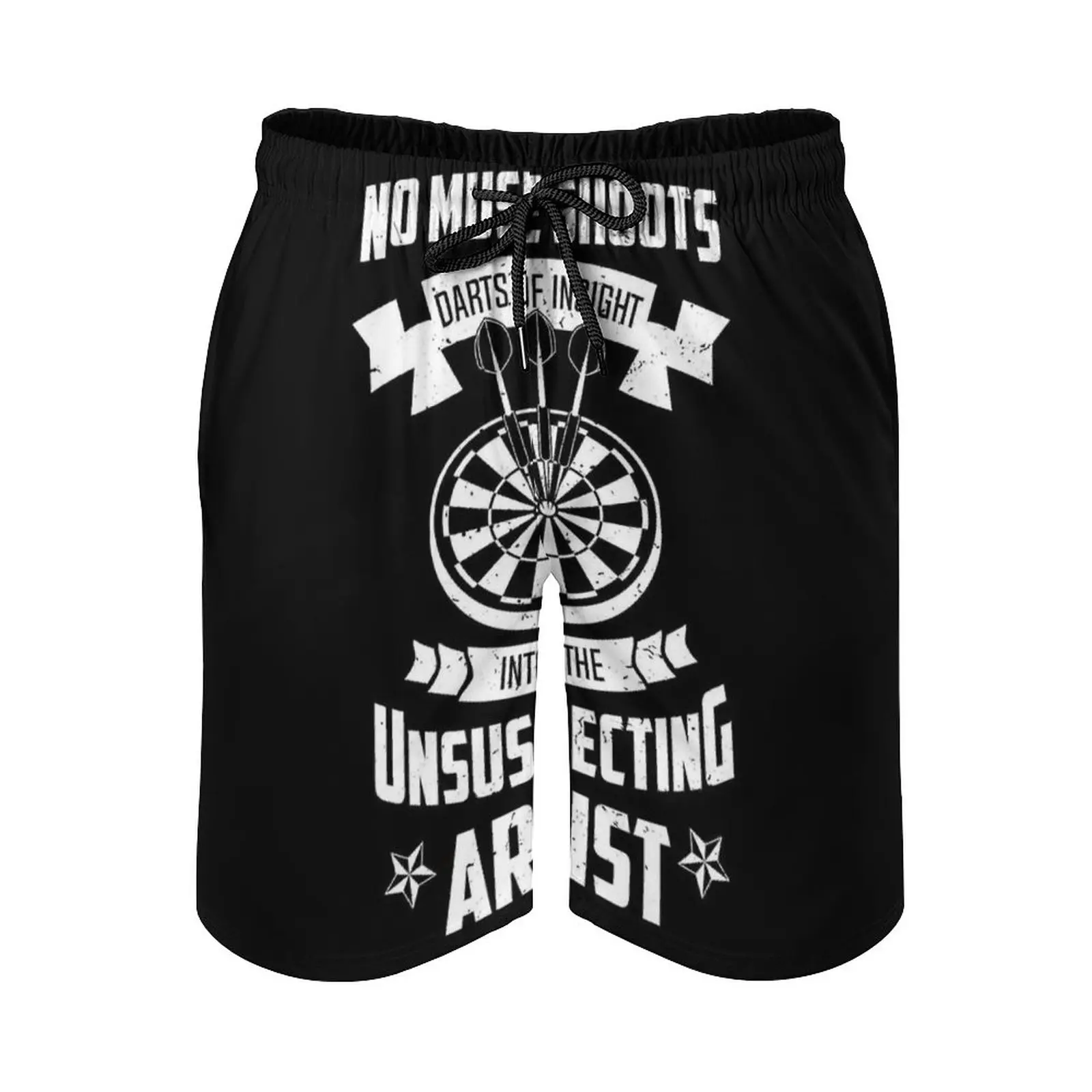 

Dart Player Funny Darts Of Insight Unsuspecting Artist Men'S Beach Shorts With Mesh Lining Surfing Pants Swim Trunks Darts Dart