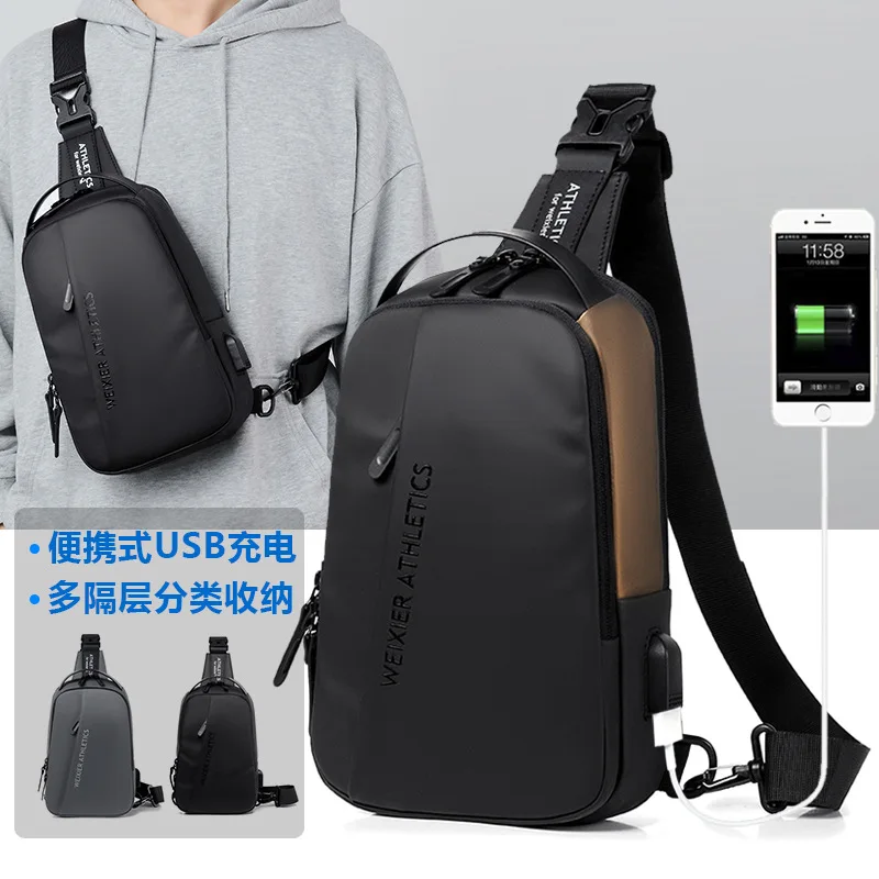 

Men's Chest Bag Men's Cross-body Chest Bag Leisure Sports Cross-body Bag Multi-functional Single-shoulder Backpack Men's Bag