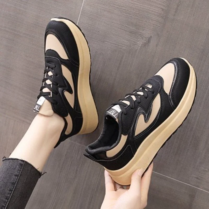 AB Womens Vulcanize Shoes Fashion Platform Sneaker for Fitness Jogging Vintage New Four Seasons Women Vulcanized Casual Sneakers