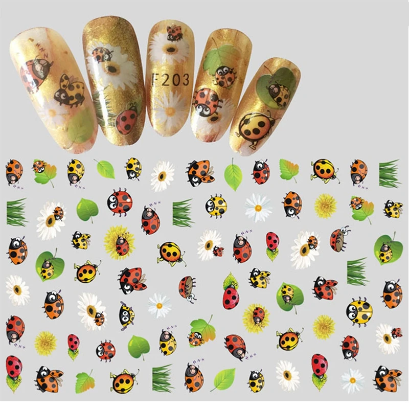 

Nail stickers Ink flower 3d nail stickers Large flower F series stickers