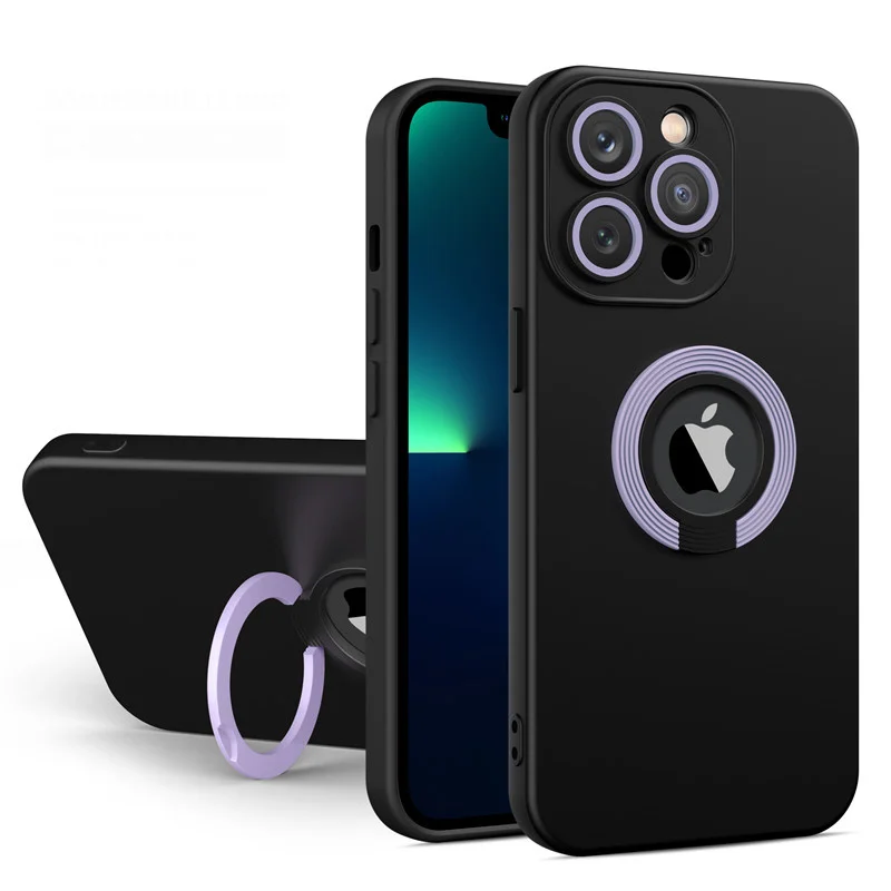 

Camera Lens Protector Silicone Ring Holder Phone Case For IPhone 13 11 12 14 Pro Max XS Max XR X 8 7Plus 11 Pro Shockproof Cover