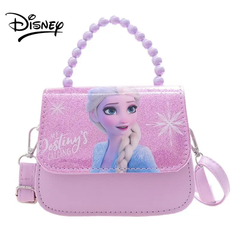 Disney Cute Princess Cartoon Frozen Tote Bags for Girls Fashion Designer Crossbody Bags and Mini Change Purse Free Shipping