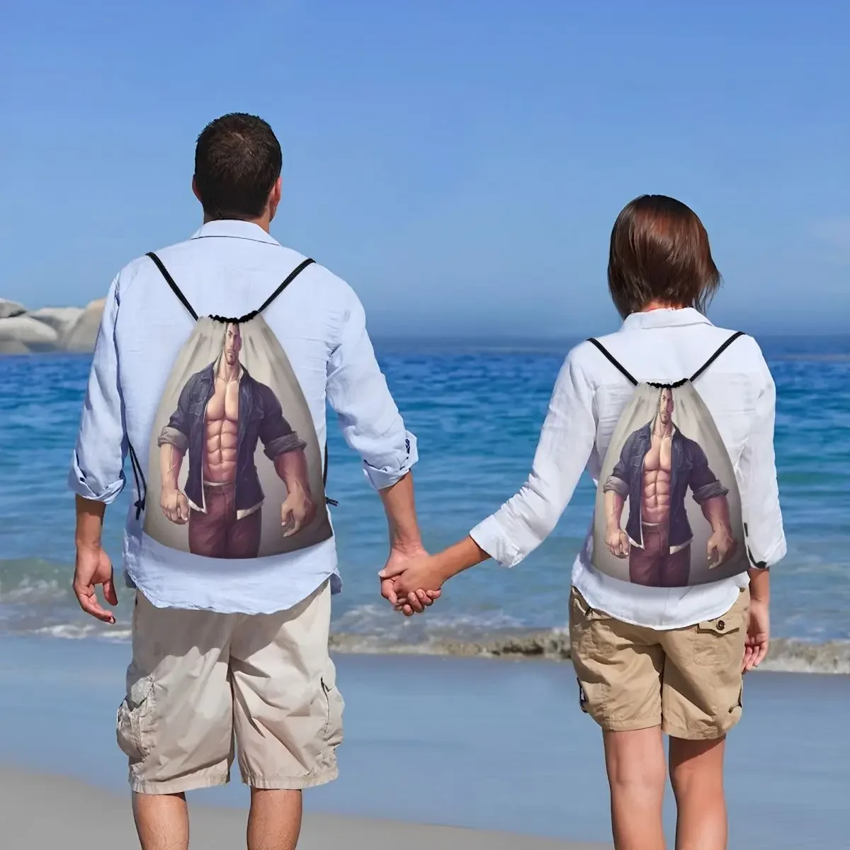 Рюкзак мужской/женский спортивный на шнурке пикантный ранец для тренировок