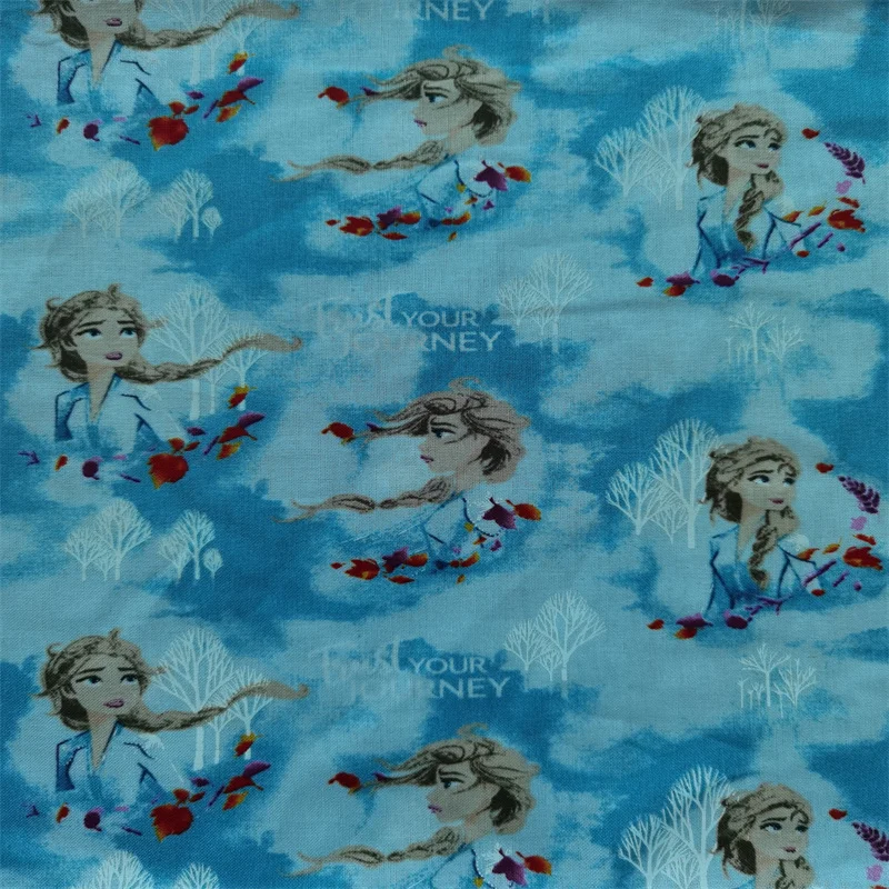 1 ярд Disney Анна Эльза искусственная ткань 100% хлопок для девочек одежда домашний