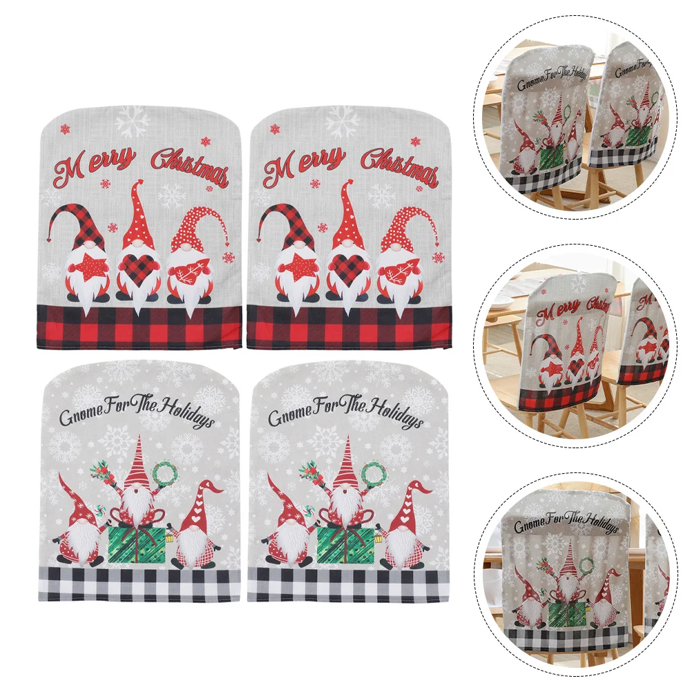 

4 шт., чехлы на рождественскую елку для стульев