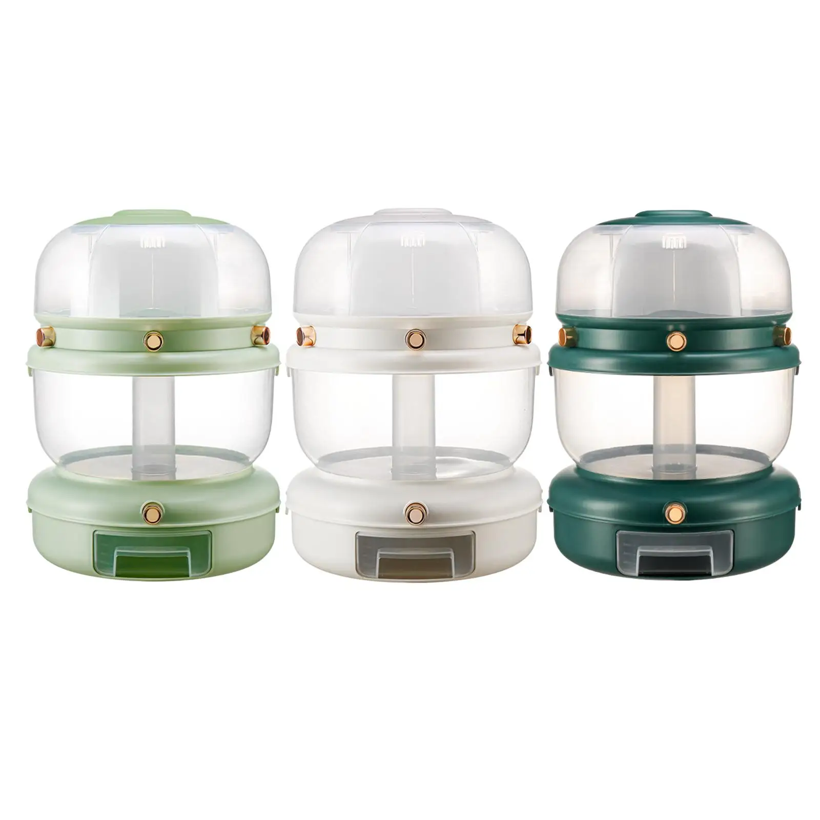 

Вращающийся на 360 градусов диспенсер для риса, кухонный Органайзер, прозрачный контейнер для пищевых продуктов, герметичный бытовой контей...