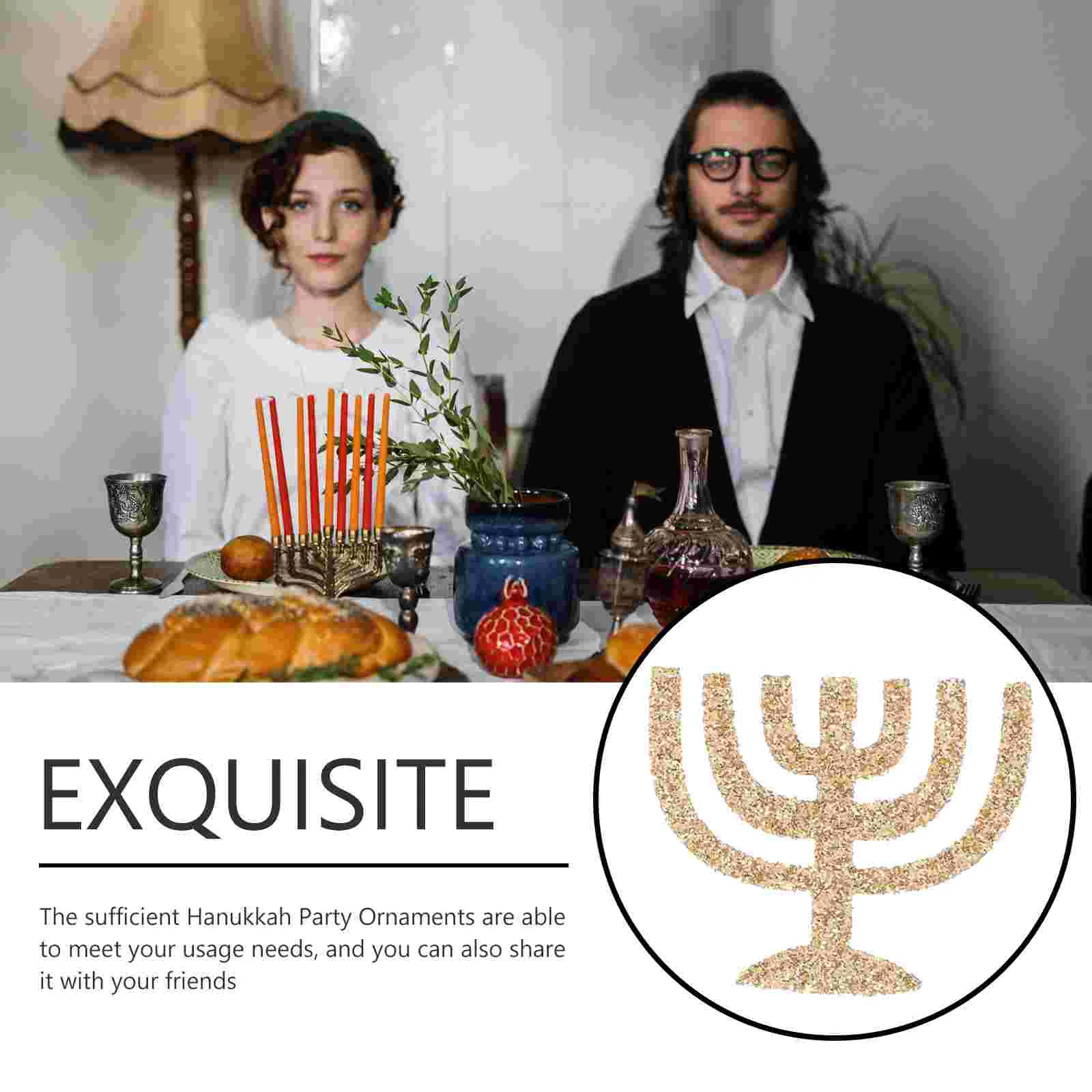 50 шт. вырезанная из бумаги украшение для Хануки блестящая звезда стол конфетти