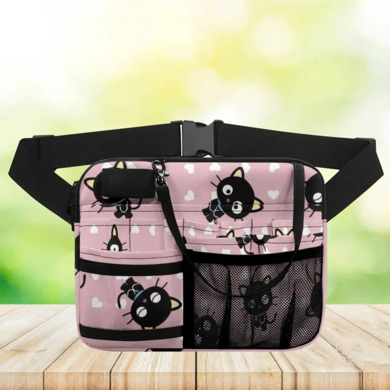 

Женская поясная сумка twoheart sgirl с мультяшным котом, вместительный Регулируемый кошелек для медсестры, с держателем для ленты