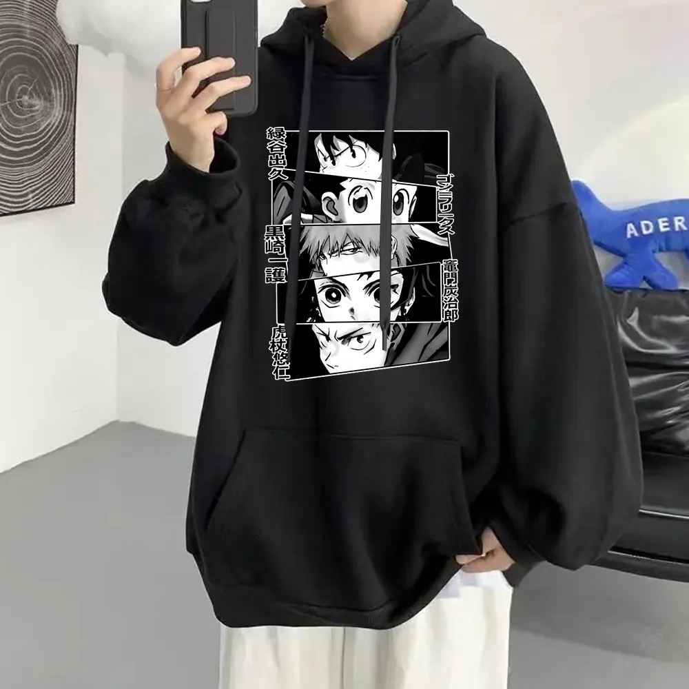 

Anime Bleach Ichigo Kurosaki My Hero Academia Oversized Manga Sweatshirts Hunter X Hunter Demon Slayer Jujutsu Kaisen Hoodie
