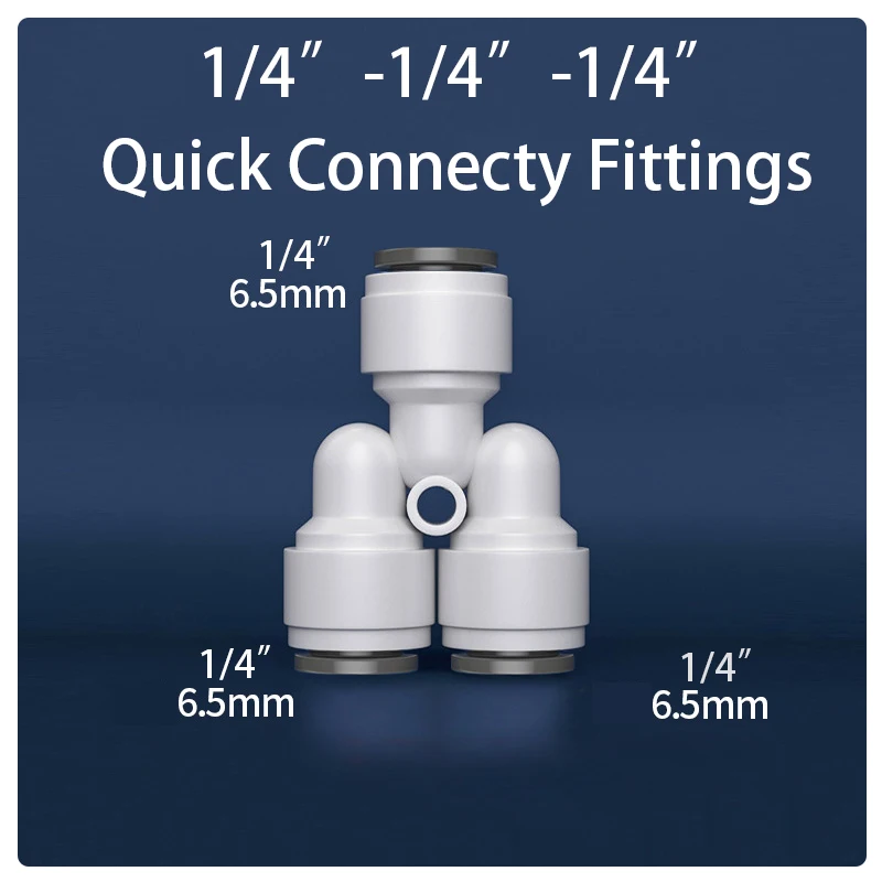 

Пластиковый тройник для обратного осмоса 1/4 3/8