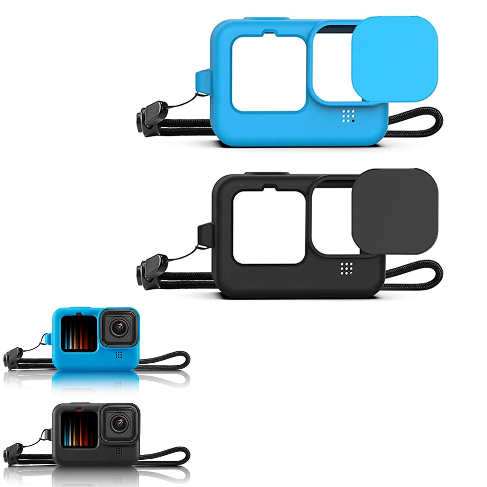 

for Gopro Hero 9 Black Soft Silicone Case for Go pro Hero 9 10 Silicone Protective Full Cover Shell Camera Accessorie