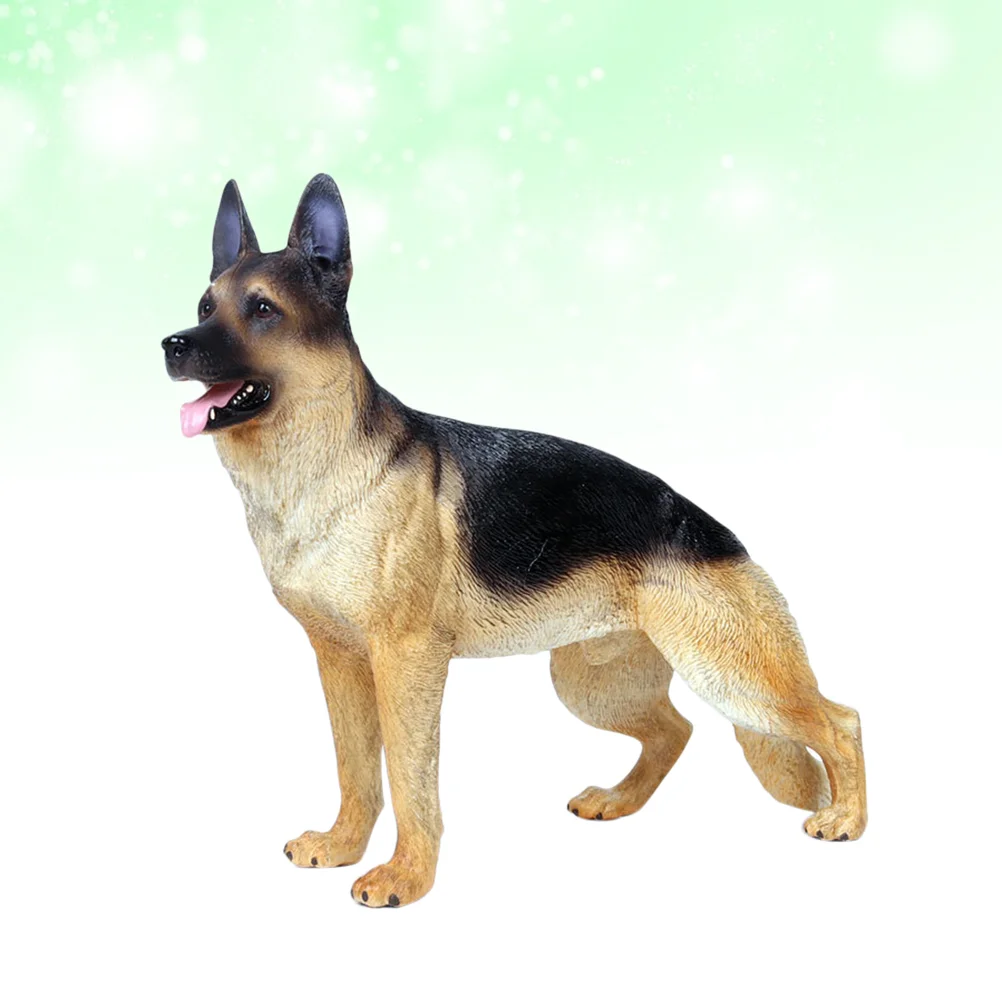 

1pc Simulated German Shepherd Dog Model Desktop Adornment Lifelike Animal Model