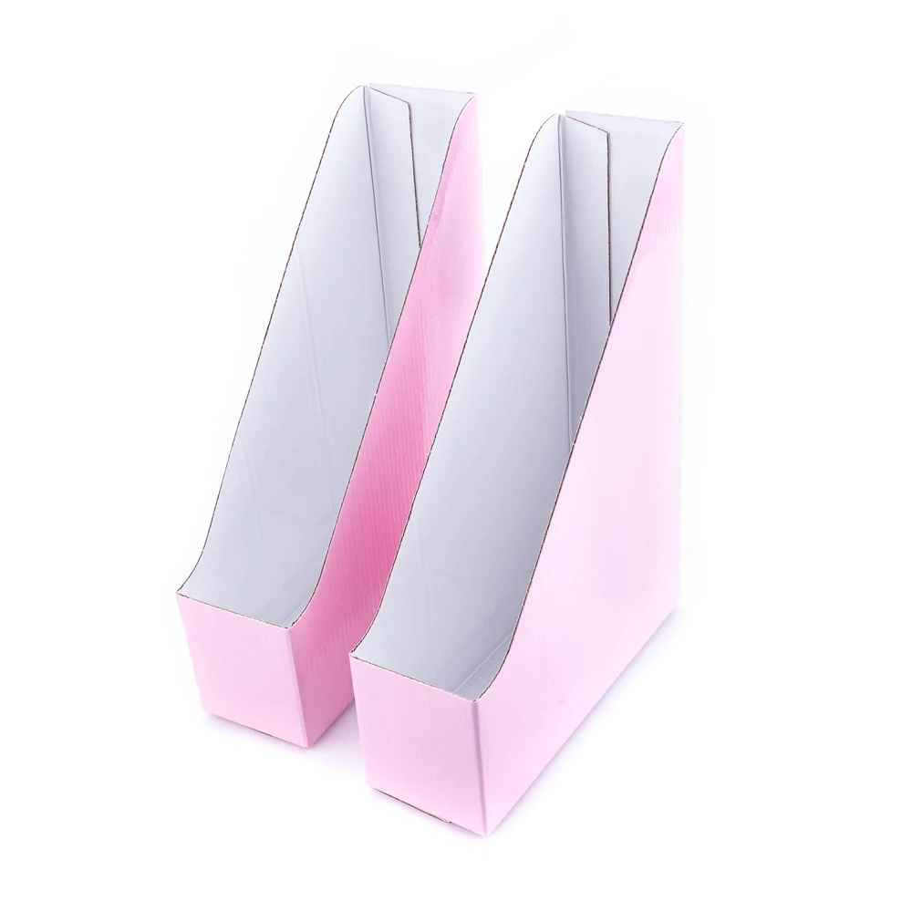 Вертикальный накопитель Attache Selection Flamingo картонный розовый ширина 75 мм (2 штуки в