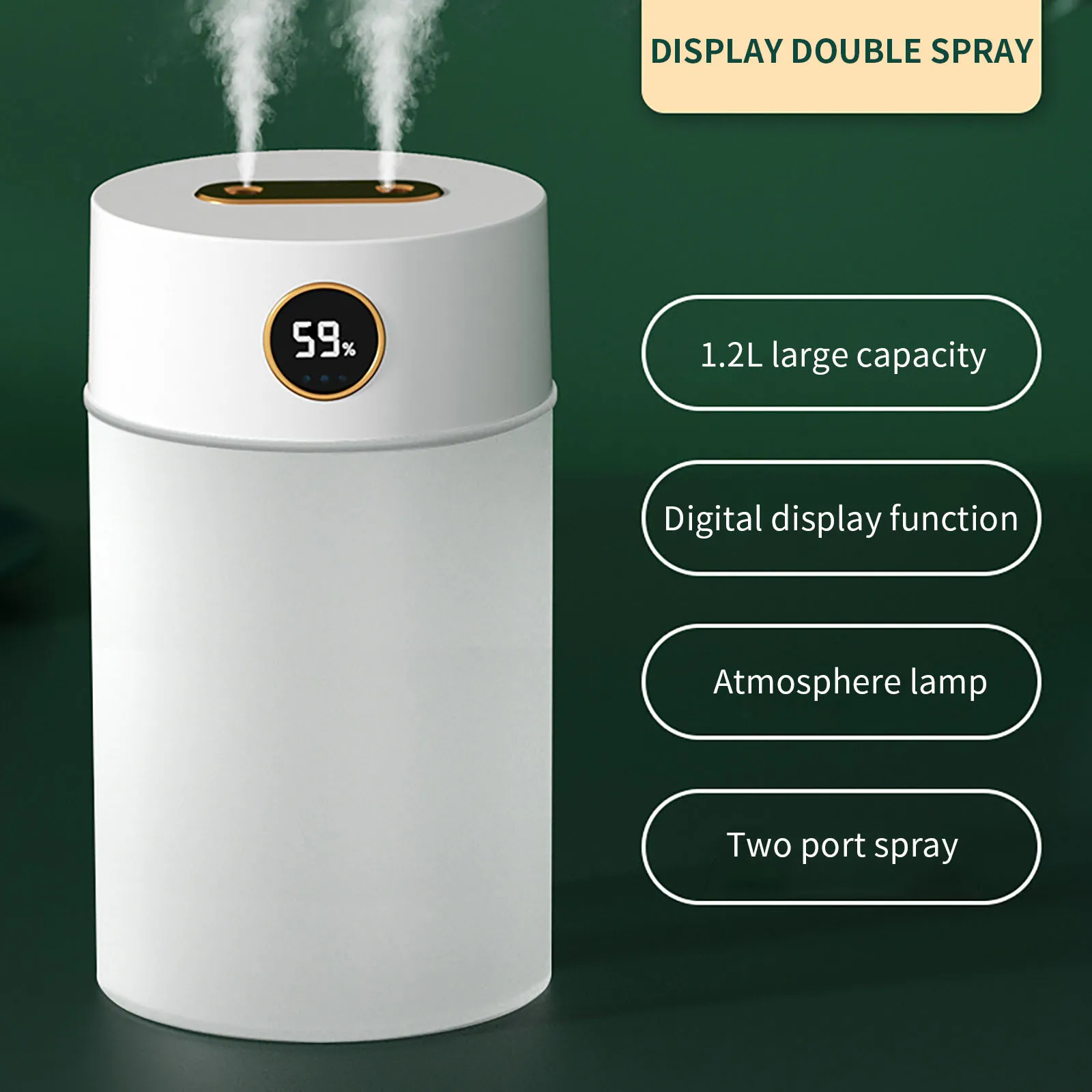 

Home Bedroom Water Office Disinfection Car Essential Oil Diffuser For Home Car Ultrasonic Mist Maker with LED