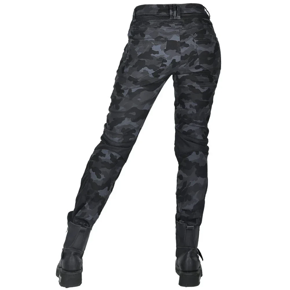Женские защитные брюки для езды на мотоцикле камуфляжные из силикагеля с 4