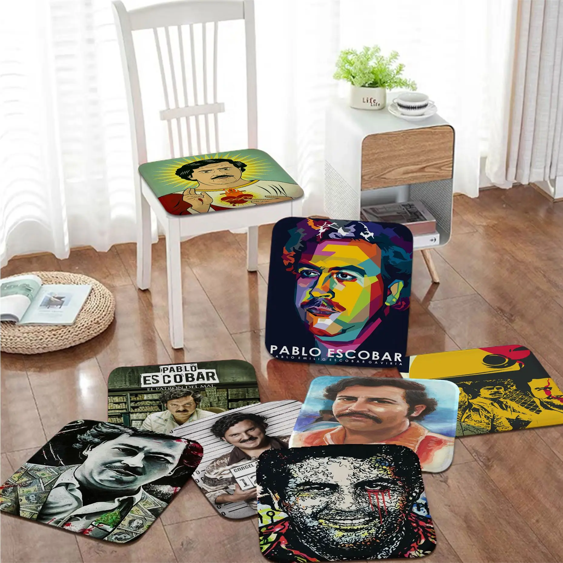 

Pablo Escobar Creative Dining Chair Cushion Circular Decoration Seat For Office Desk Buttocks Pad