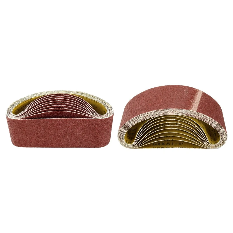 

20 Pack 3 X 21 Inch Sanding Belts Aluminum Oxide Sanding Belt Premium Sandpaper 80 Grit & 240 Grit