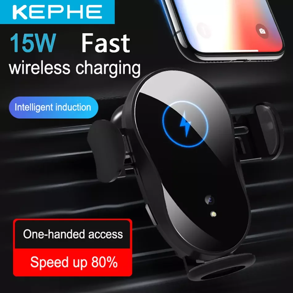 

15w Fast Car Wireless Charger Auto Sensor Clamping Qi Car Wireless Charger for IPhone 11 Pro Max X Charging Phone Charger Holder