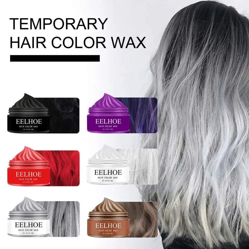 

Hair Wax Non-irritating Safe Ingredient DIY Cosplay Party Makeup Colorful Hair Wax Hair Mud for Barber