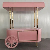 modern popular design wooden candy cart pink candy cart from wedding furniture suppliers