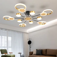simple modern led living room chandeliers luxury hall lamp 2022 new nordic creative atmosphere art living room gold chandelier