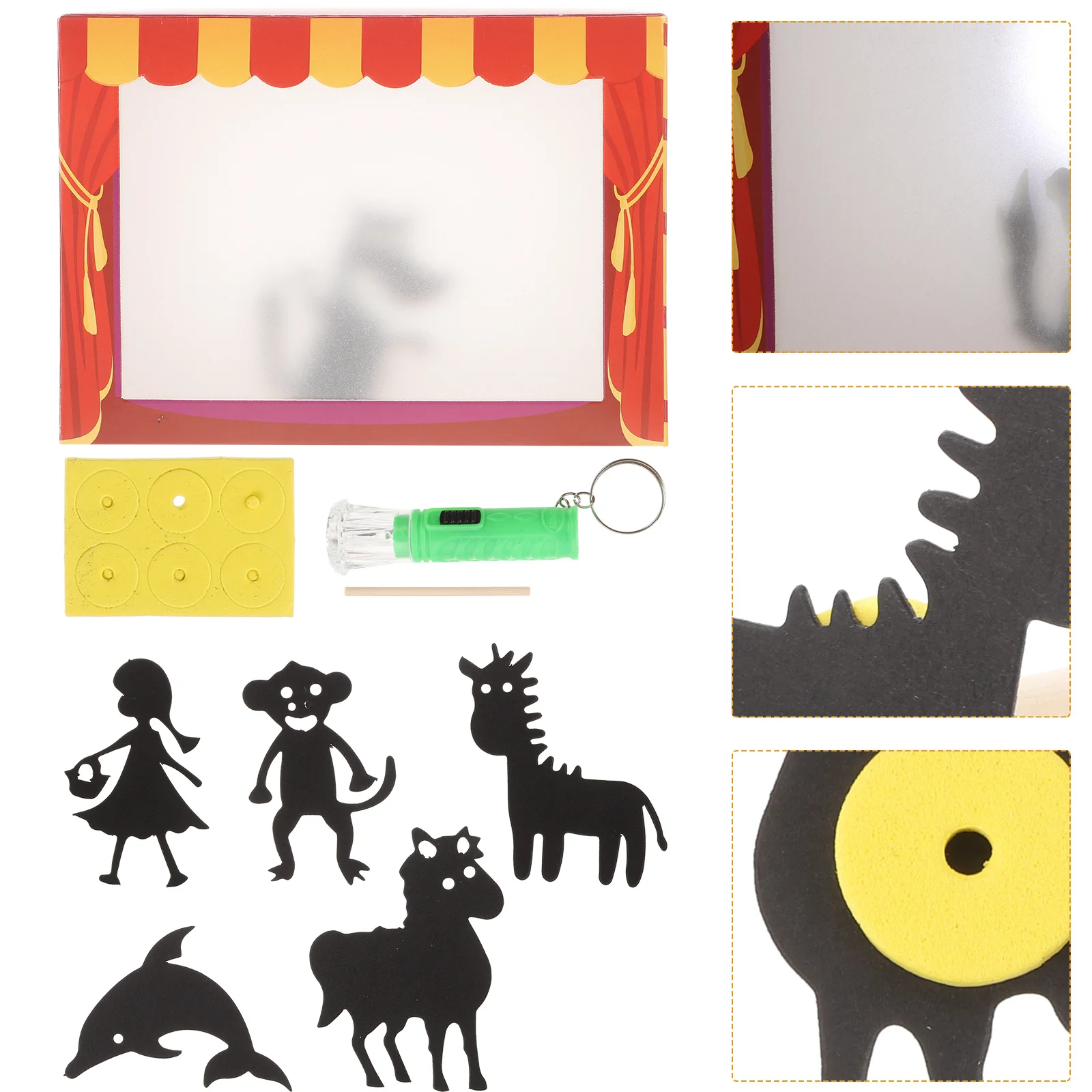 

DIY Puppet Show Toy Educational Toys Kids Shadow Puppetry Materials Plastic Puppets Kit Plaything Pupils