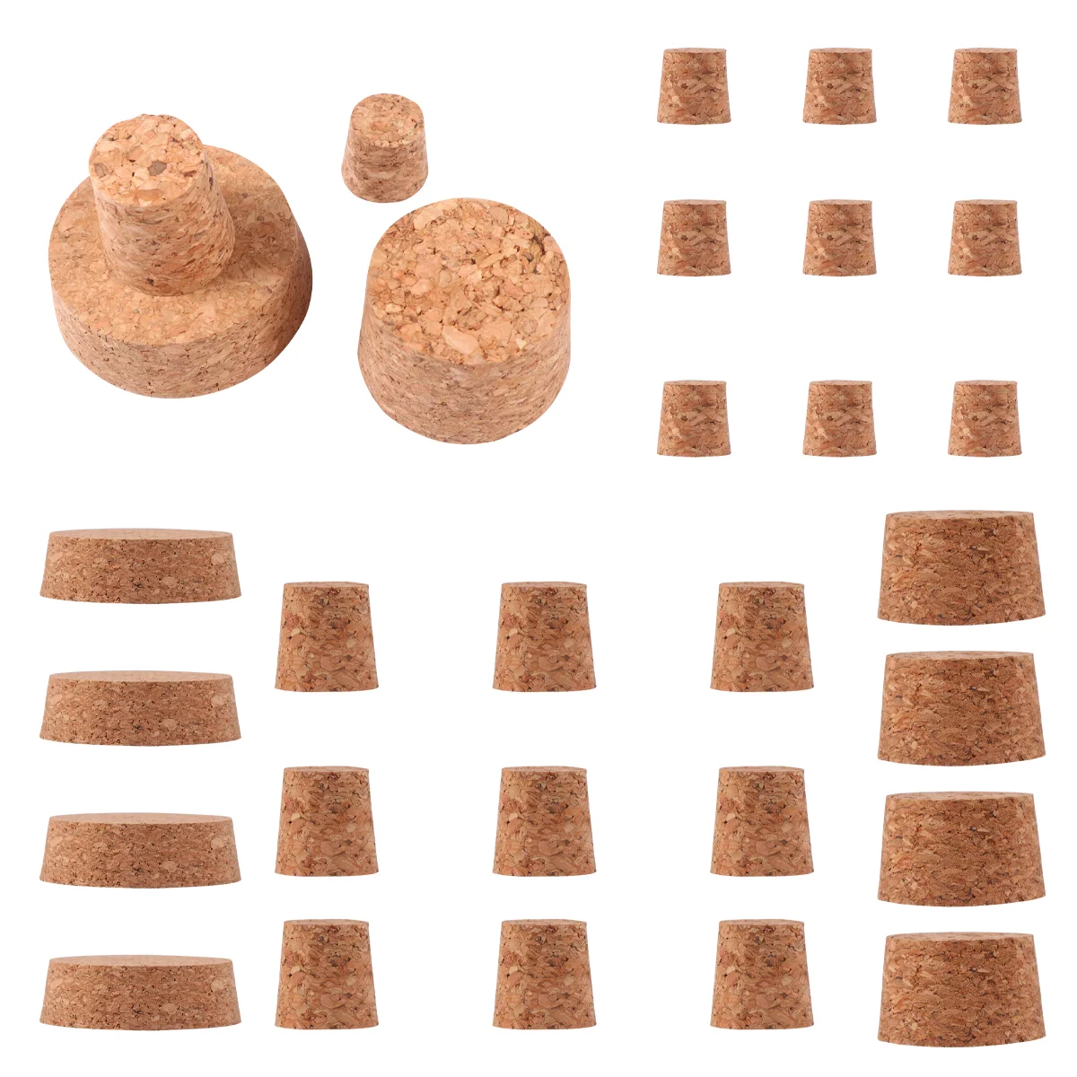 

Corkbottle Stopper Corks Stoppers Plugs Plug Wooden Wood Tapered Champagne Beverage Bottles Assorted Minisaver Natural