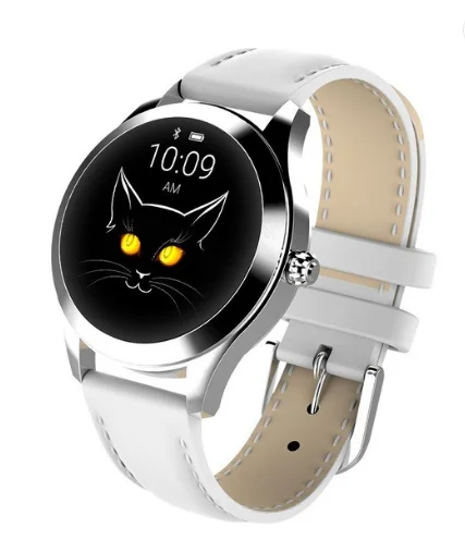 Женские Смарт-часы Kw10 с браслетом из нержавеющей стали и Пульсометром |