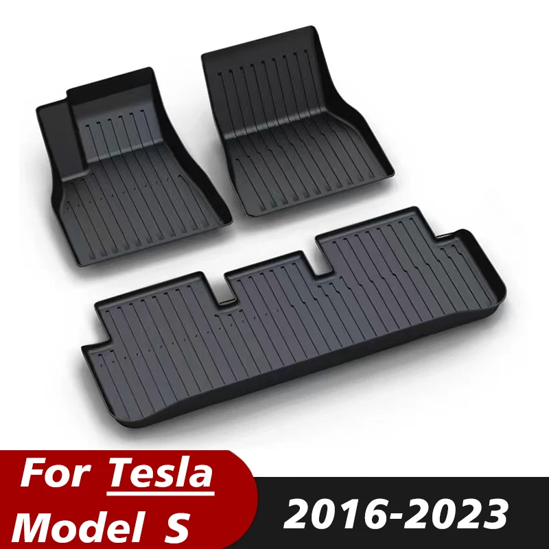 

Автомобильные коврики для Tesla Model S 2016-2023, коврики для багажника, водонепроницаемые, для любой погоды, прочные напольные коврики из ТПЭ