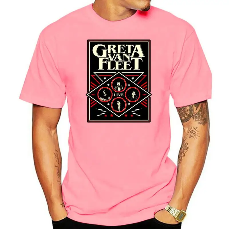 

Greta Van Fleet Tour Men's Black T-Shirt T Shirt Men 2022 Fashion Top Tee Cotton Shirts Cheap Wholesale Breathable