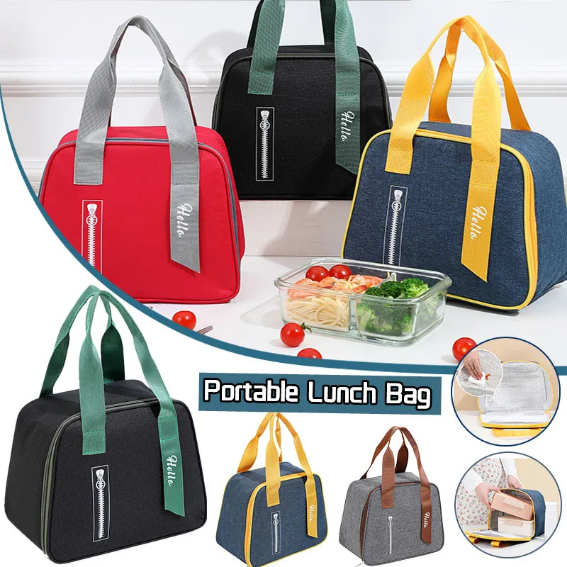 

Insulated Lunch Bag Women Kids Cooler Bag Thermal Bag Portable Lunch Box Ice Pack Tote Food Picnic Bags For Work