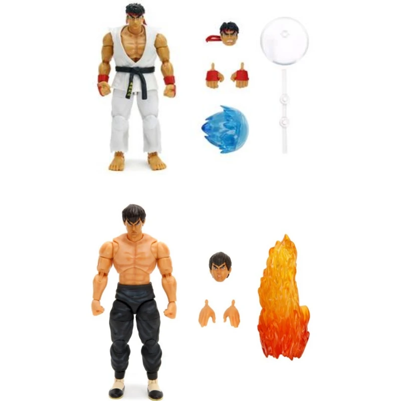 

1/12 Jada Toys Street Fighter Ii Ryu Fei Long Game Action Figure Movable Joint Soldiers Doll Garage Kit Model Toys Gift