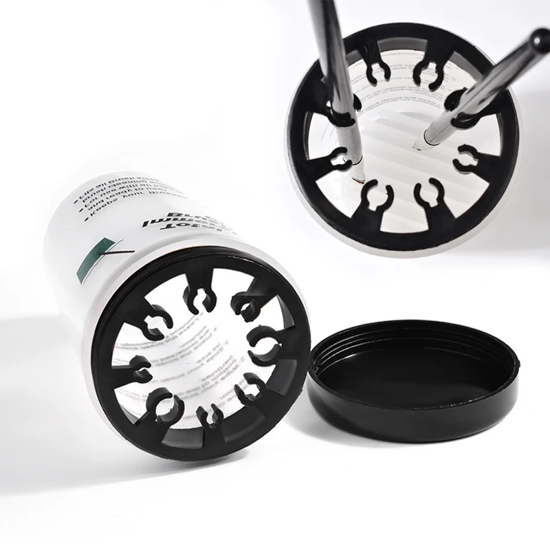 

УФ-акриловый гелевый кастрюля для ручек, чашка для очистки ногтей, держатель для ручки, удобный очиститель, чашка с 8 отверстиями, для дизайна ногтей, маникюрная щетка, очиститель