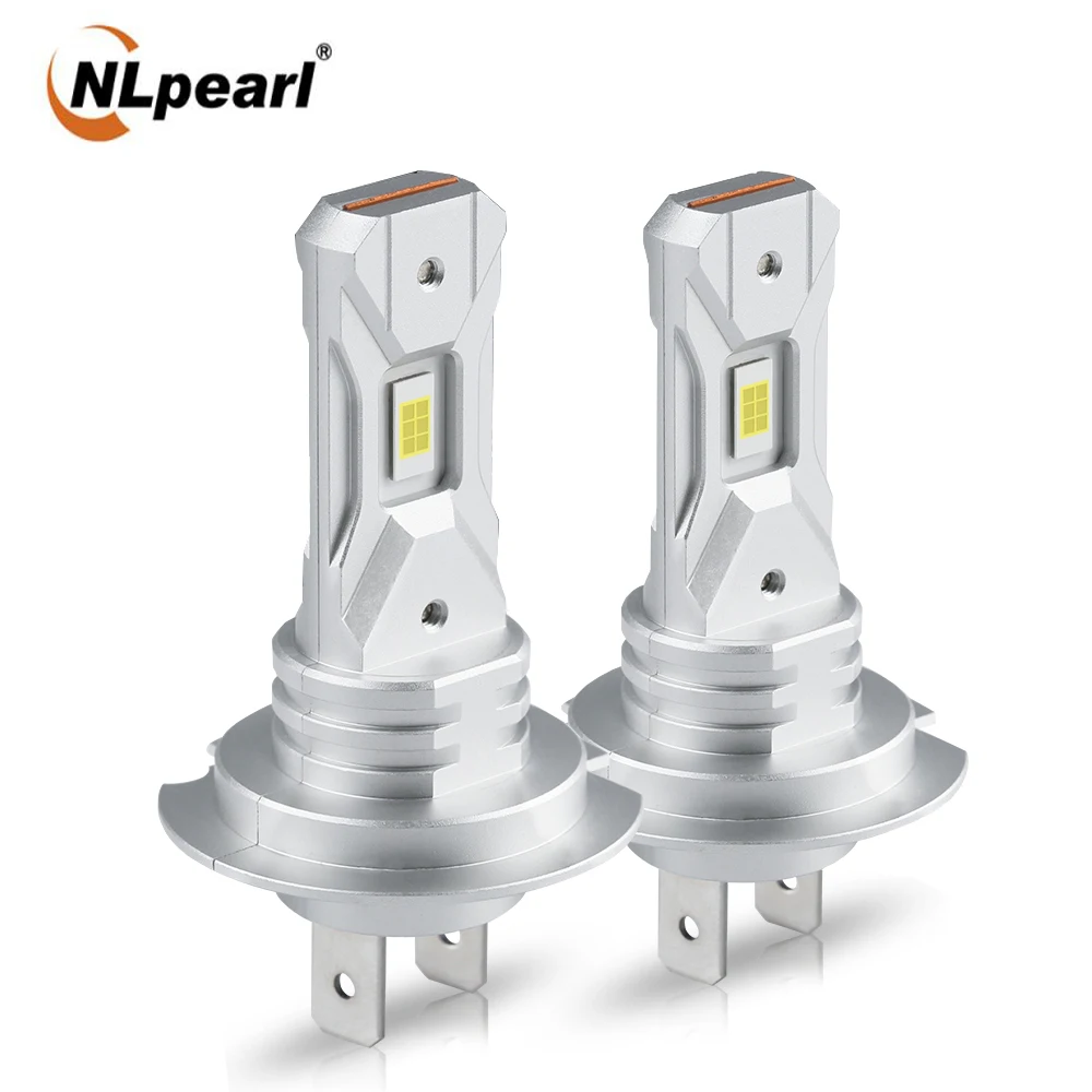 

NLpearl 2Pcs H7 LED Headlight Light 12V 18000LM 60W Mini LED H7 Bulb Ledlamp Fanless Wireless Car Head Lamp 5530 CSP White 6000K