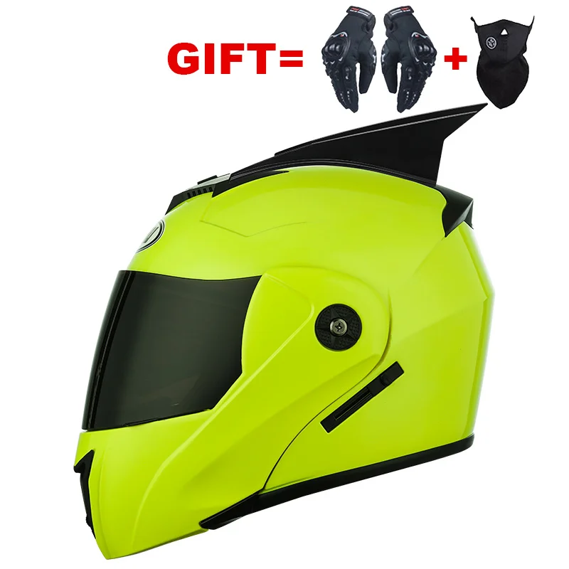 

Мотоциклетные шлемы с откидной крышкой, модульный электрический шлем для мотокросса, с ушными двойными линзами, для гонок, для взрослых, ску...
