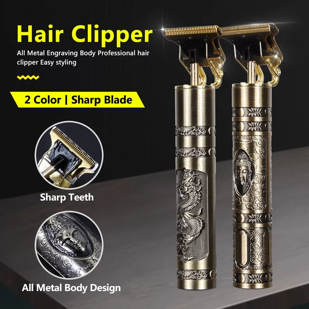 

Электрическая машинка для стрижки волос T9, профессиональный триммер для бороды с зарядкой от USB, Мужская бритва, триммер для парикмахера