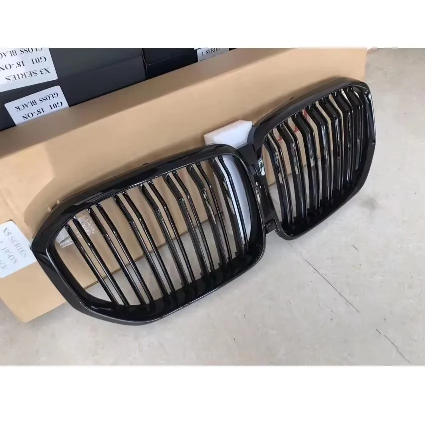 

Одинарные/двойные глянцевые черные гоночные решетки для BMW X5 G05 Pre-LCI 2018-2023, решетка переднего бампера, комплекты кузова, автоаксессуары