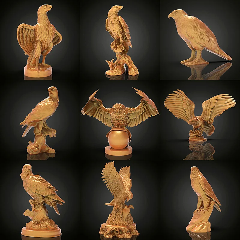 Набор 3D моделей Eagle STL для фрезерования