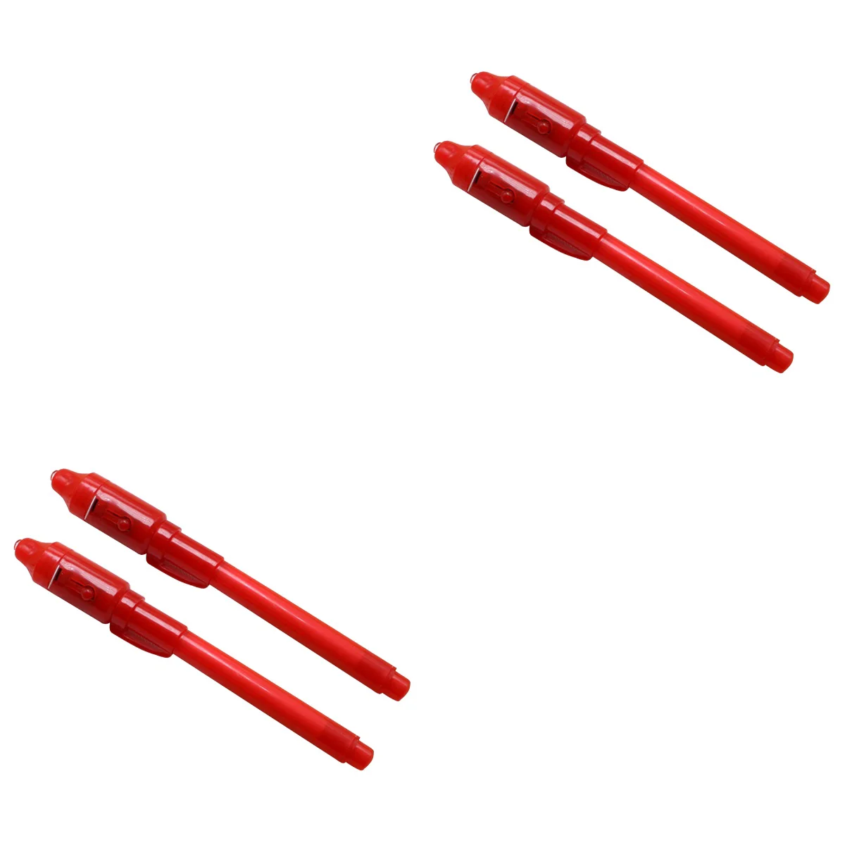 

4 pcs Invisible Ink Pen Pen Marker Secret Message Pen with for Currency Checking Kids Game (Red)