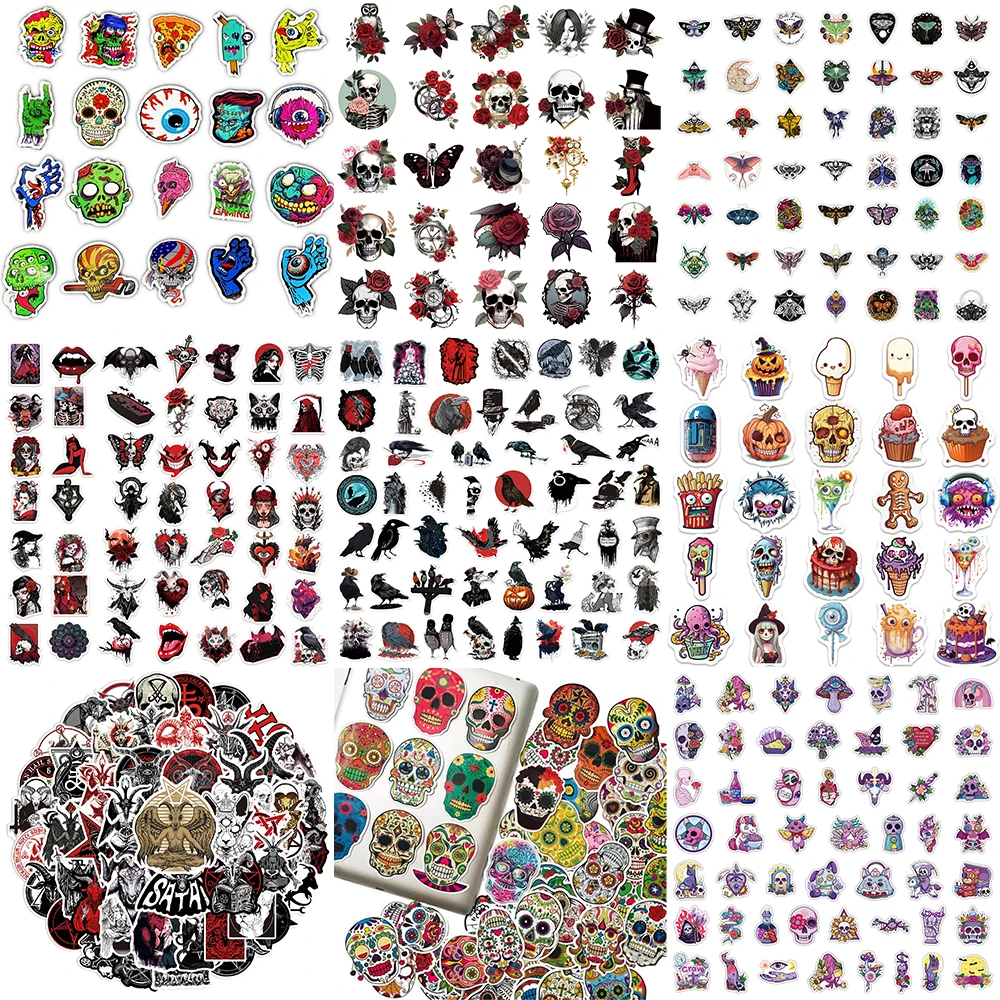 10/30/50 шт. стикеры в виде черепа